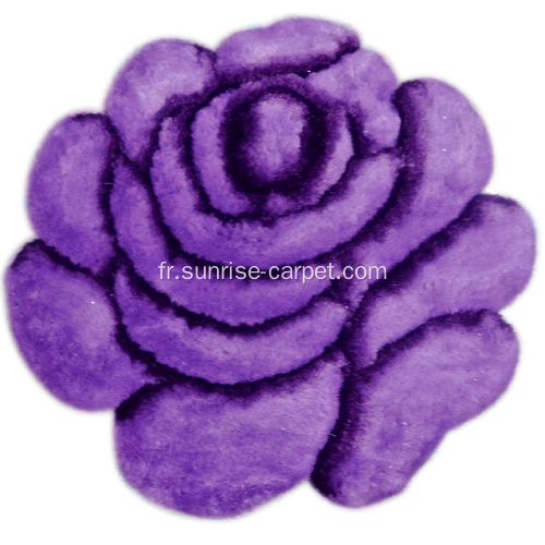 Tapis 3D de fleurs douces et soies